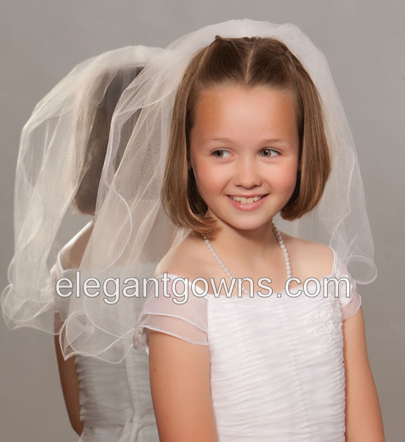 Flower Girl/Communion Veil M-201-F - Click Image to Close