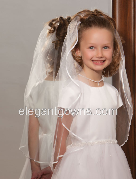 Flower Girl/Communion Veil M-251-1R - Click Image to Close