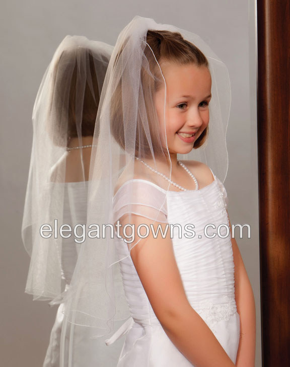 Flower Girl/Communion Veil M-251-C - Click Image to Close