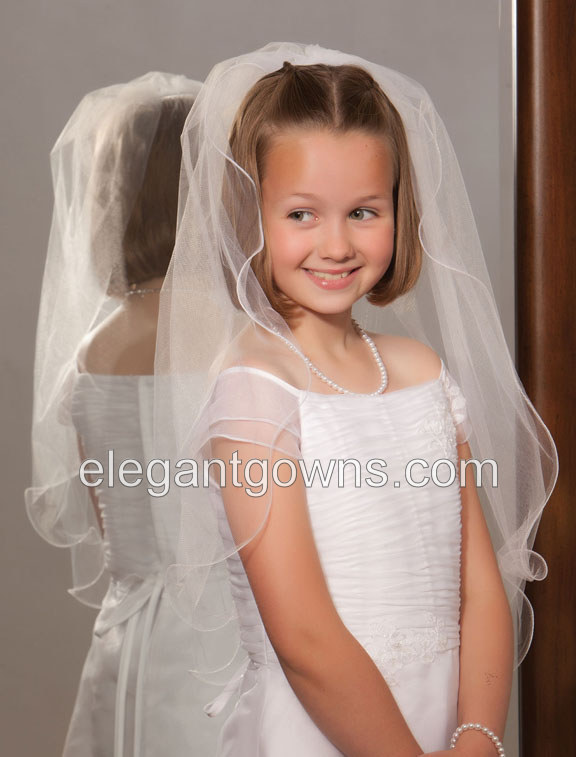 Flower Girl/Communion Veil M-251-F - Click Image to Close