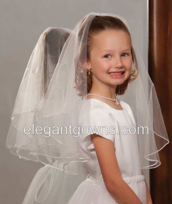 Flower Girl/Communion Veil MFC-202-RT - Click Image to Close