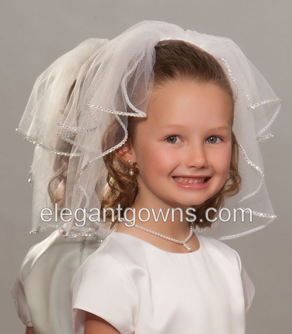 Flower Girl/Communion Veil MS-152-RS - Click Image to Close
