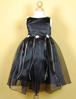 Linda Flower Girl Dress - Black