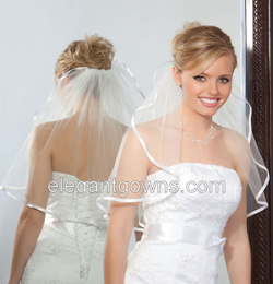 Clearance Ivory Waist Length Wedding Veil 2012-15_C