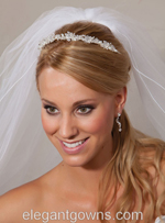 Bridal Headpiece with Wedding Veil 2815