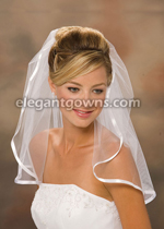 Clearance Ivory Waist Length Wedding Veil 2012-15_C