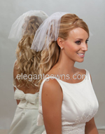 1 Tier Ear Length Wedding Veil -5-101-CT