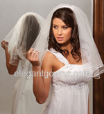 Clearance Ivory Waist Length Wedding Veil 2012-19_C