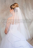 2 Tier Fingertip Length Veil Royal Blue Corded Edge C7-362-C-RB 2 Tier Fingertip Length Veil Royal Blue Corded Edge C7-362-C-RB