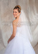 2 Tier Fingertip Length Veil Sage Corded Edge C7-362-C-SG 2 Tier Fingertip Length Veil Sage Corded Edge C7-362-C-SG