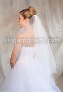2 Tier Fingertip Length Veil White/Gold Corded Edge C7-362-C-WG 2 Tier Fingertip Length Veil White/Gold Corded Edge C7-362-C-WG