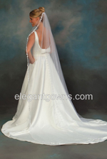 1 Tier Chapel Length Lace #6 Edge Wedding Veil C7-901-6L