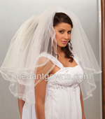 Clearance White Waist Length Wedding Veil 2011-14_C