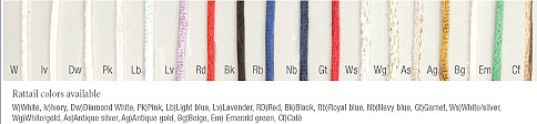 Colored Rattail Edges for Custom Wedding Veils