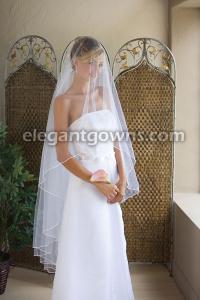 Drop Cut Wedding Veil