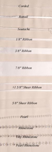 Custom Wedding Veil Edge Chart