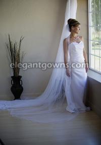 1 Tier Chapel Length Veil