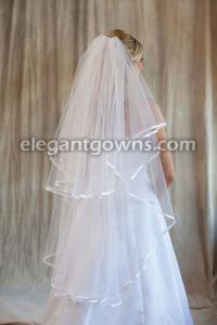 2 Tier Knee Length Wedding Veil