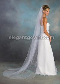 1 Tier Chapel Length Wedding Veil