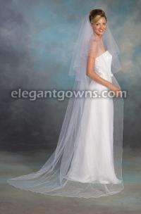 2 Tier Chapel wedding veil