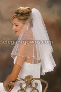 2 Tier Elbow Length Wedding Veil