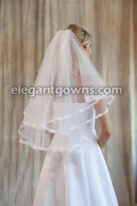 2 Tier Waist Length Wedding Veil