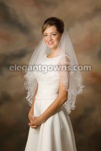 2 Tier Waist Length Wedding Veil