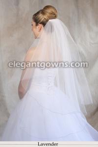 Lavender Pencil/Corded Edge Wedding Veil