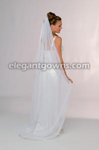 45" Wide wedding veil