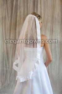 2" Ribbon Edge Wedding Veil